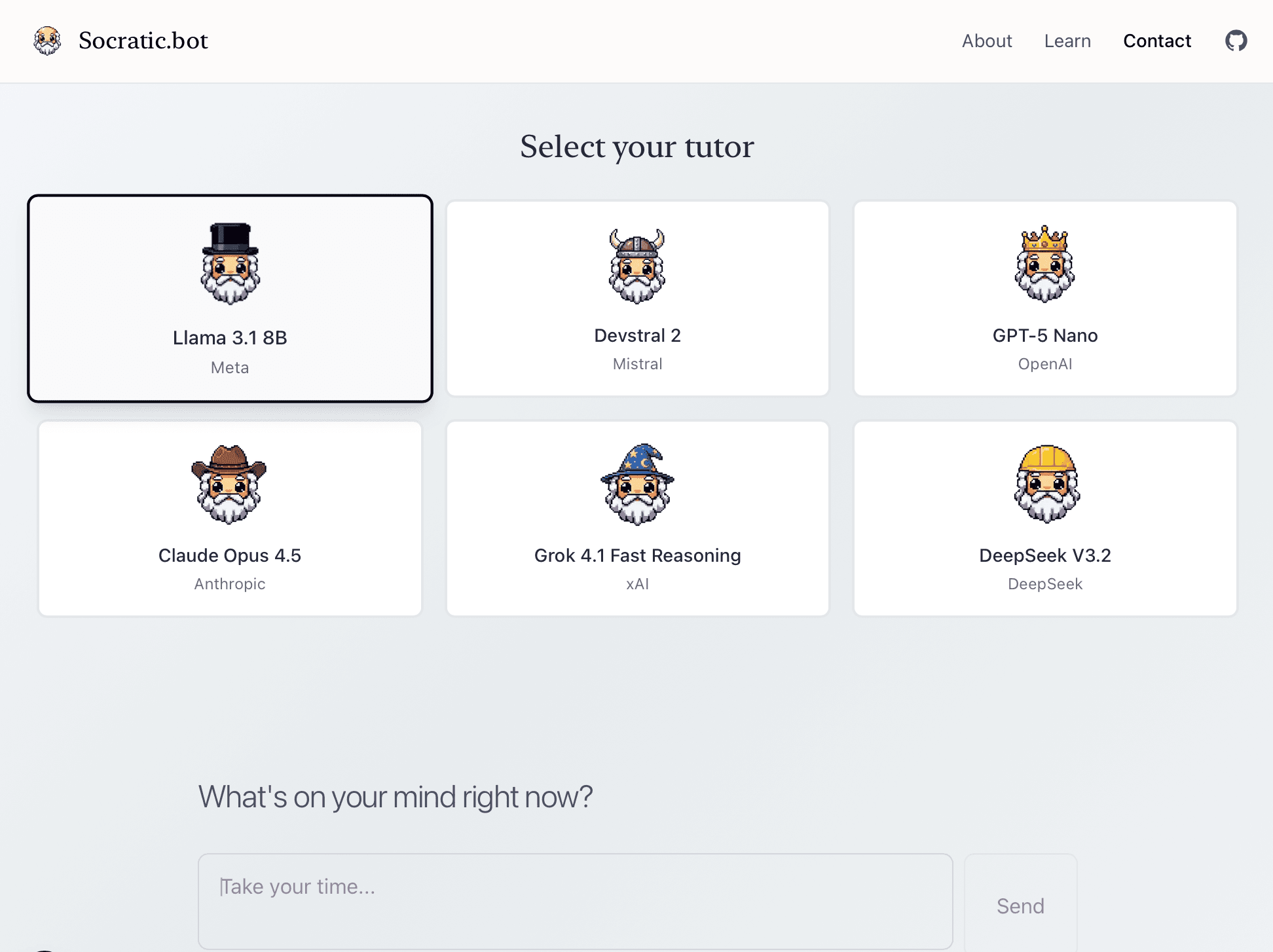 Socratic Bot Screenshot